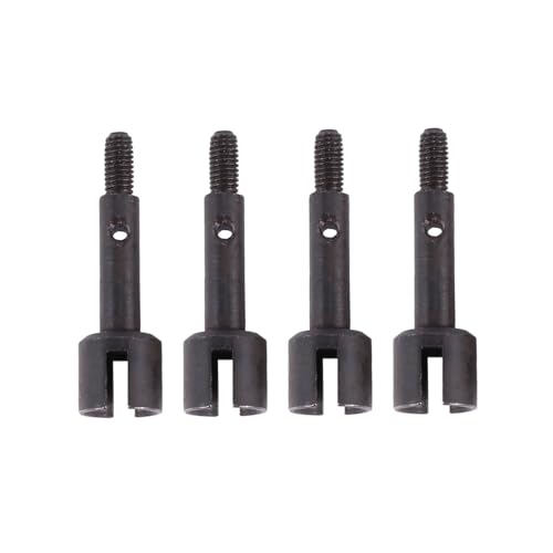 GTFRUQAS Für Wltoys Für 144001 144002 144010 124007 124016 124017 124018 124019 4 Stücke Metall Rad Achse Stick Tasse Fernbedienung Upgrade Teile RC Ersatzteile(Black) von GTFRUQAS