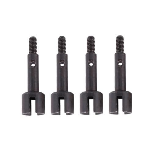 GTFRUQAS Für Wltoys Für 144001 144002 144010 124007 124016 124017 124018 124019 Metall Rad Achse Stick Cup RC Auto Upgrade Teile 4 Stücke RC Ersatzteile(Black) von GTFRUQAS