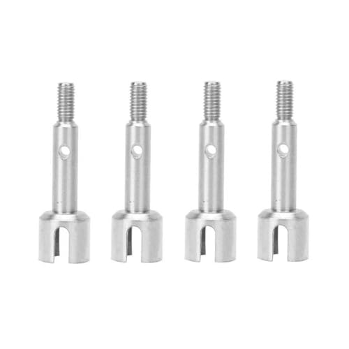 GTFRUQAS Für Wltoys Für 144001 144002 144010 124007 124016 124017 124018 124019 Metall Rad Achse Stick Cup RC Auto Upgrade Teile 4 Stücke RC Ersatzteile(Silver) von GTFRUQAS