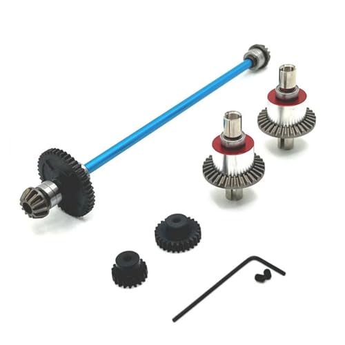 GTFRUQAS Für Wltoys Für 144001 144002 144010 Für RIaarIo Für XDKJ-001 006 1/14 RC Auto Upgrade Teile Metall Differential Und Zentrale Antriebswelle Montage RC Ersatzteile(Blue) von GTFRUQAS