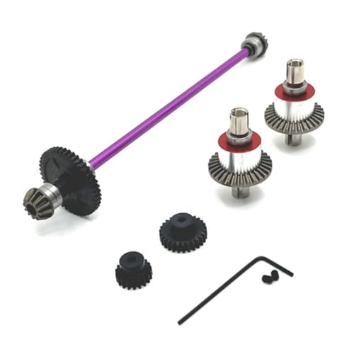 Für Wltoys Für 144001 144002 144010 Für RIaarIo Für XDKJ-001 006 1/14 RC Auto Upgrade Teile Metall Differential Und Zentrale Antriebswelle Montage RC Ersatzteile(Purple) von GTFRUQAS