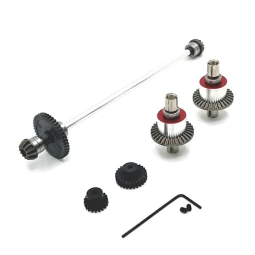 GTFRUQAS Für Wltoys Für 144001 144002 144010 Für RIaarIo Für XDKJ-001 006 1/14 RC Auto Upgrade Teile Metall Differential Und Zentrale Antriebswelle Montage RC Ersatzteile(Silver) von GTFRUQAS