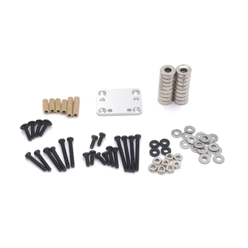 Für Wltoys Für 284131 K969 K989 P929 Für Kyosho Für MINI-Q 1:28 RC Auto Upgrade Teile RC Auto Körper Post Magnet Unsichtbare Feste Halterung RC Ersatzteile(Silver) von GTFRUQAS