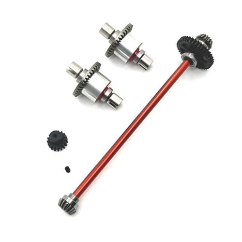 GTFRUQAS Für Wltoys Für A949 A959 A969 A979 K929 1/18 RC Auto Upgrade Teile Metall Differential Und Zentrale Antriebswelle Montage 17T 38T Getriebe RC Ersatzteile(Red) von GTFRUQAS