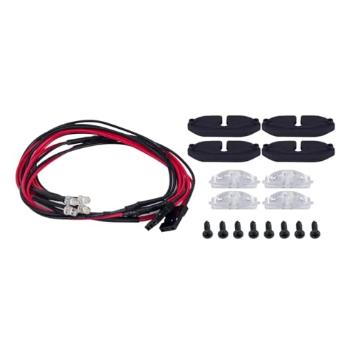 GTFRUQAS Für Wrangler Für Gladiator Für Axial Für SCX10 III CJ-7/JEEP 1/10 Licht Umgebungslicht Radlauflichter RC Crawler Car Für Chassis Dekorieren RC Ersatzteile(White) von GTFRUQAS