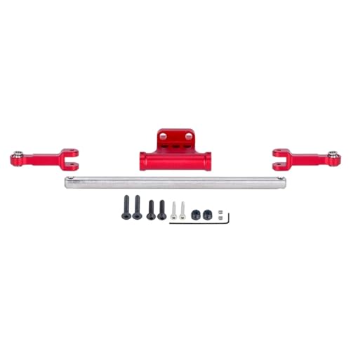 GTFRUQAS Für Yota D90 D110 4WD Ll 1/10 Metall Volle Hydraulische Lenkung Zylinder Link Upgrade RC Crawler Auto Achse DIY Teile Ersatz Zubehör RC Ersatzteile(Red) von GTFRUQAS