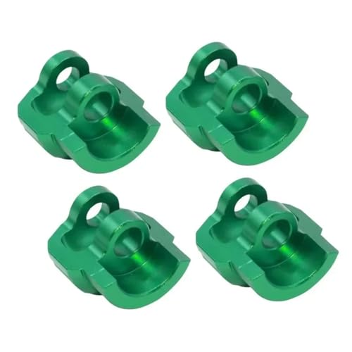 GTFRUQAS RC Autozubehör Für ARRMA 1/7 1/8 4 STÜCKE Aluminiumlegierung Stoßdämpferschutzkappen Absorberschutz RC Auto Kettenfahrzeug Teile Und Zubehör Upgrade Ersatzverwendung(Green) von GTFRUQAS