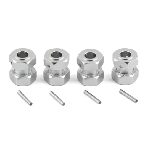 GTFRUQAS RC Autozubehör Für Arrma 6S Für Typhon Für Limitless Für Mojave Für Felony 1/7 Metall 17 Mm Radsechskant RC Autoteile Und Zubehör Upgrade Ersatzverwendung(Silver) von GTFRUQAS