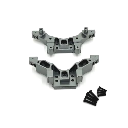 GTFRUQAS RC Autozubehör Für HuanSu 14321 Für JJRC C8802 YDJ-D879 1/14 Metall Vorder Und Hinterradaufhängung Halterungen RC Auto Teile Und Zubehör Upgrade Ersatz(Gray) von GTFRUQAS