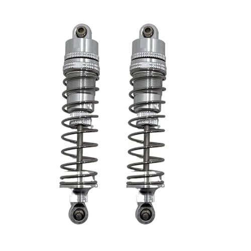 GTFRUQAS RC Autozubehör Für Huangbo R1001 R1002 R1003 1/10 Metall Vorne Und Hinten Hydraulische Stoßdämpfer RC Autoteile Und Zubehör Upgrade Ersatz Verwendung(Silver) von GTFRUQAS