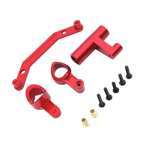 GTFRUQAS RC Autozubehör Für MJX 7303 1/7 Metall Front Steering Component Parts Set Fernbedienung Auto Teile Und Zubehör Upgrade Ersatz Verwendung(Red) von GTFRUQAS