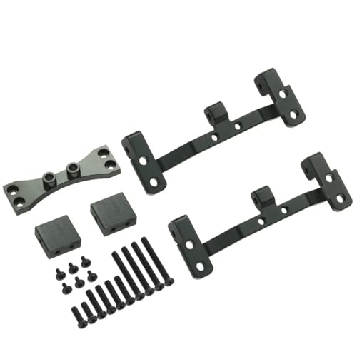 GTFRUQAS RC Autozubehör Für MN D90 D91 D96 Für MN99S 1/12 Metall Zugstangenbasis Sitzachse Für Up Servohalterung RC Autoteile Und Zubehör Upgrade Ersatz(Black) von GTFRUQAS