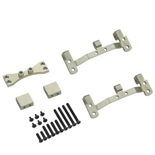 GTFRUQAS RC Autozubehör Für MN D90 D91 D96 Für MN99S 1/12 Metall Zugstangenbasis Sitzachse Für Up Servohalterung RC Autoteile Und Zubehör Upgrade Ersatz(Gray) von GTFRUQAS