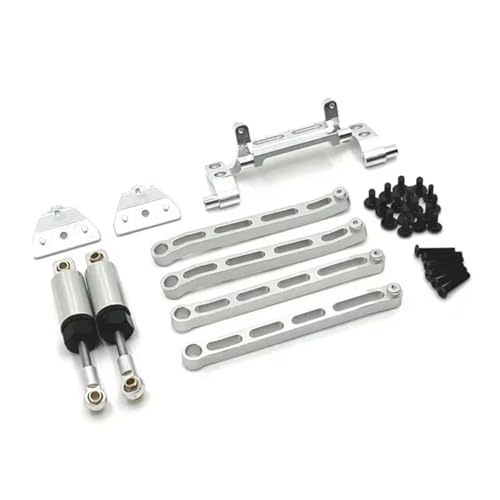 GTFRUQAS RC Autozubehör Für MN82 LC79 Für MN78 1/12 Metall Für Chassis Link Rod Servo Mount Öl Stoßdämpfer Set RC Auto Teile Und Zubehör Upgrade Ersatz Verwenden(Silver) von GTFRUQAS
