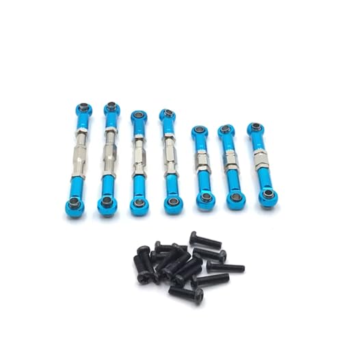 GTFRUQAS RC Autozubehör Für SuBo BG1513 BG1518 1/12 Metall Einstellbare Zugstange RC Autoteile Kettenfahrzeugteile Und Zubehör Upgrade Ersatz Und Verwendung(Blue) von GTFRUQAS