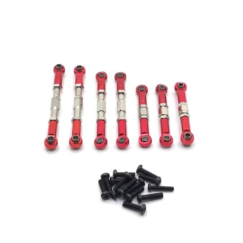 GTFRUQAS RC Autozubehör Für SuBo BG1513 BG1518 1/12 Metall Einstellbare Zugstange RC Autoteile Kettenfahrzeugteile Und Zubehör Upgrade Ersatz Und Verwendung(Red) von GTFRUQAS