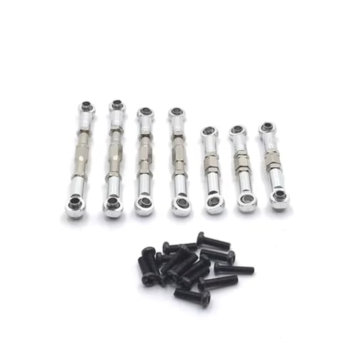 GTFRUQAS RC Autozubehör Für SuBo BG1513 BG1518 1/12 Metall Einstellbare Zugstange RC Autoteile Kettenfahrzeugteile Und Zubehör Upgrade Ersatz Und Verwendung(Silver) von GTFRUQAS