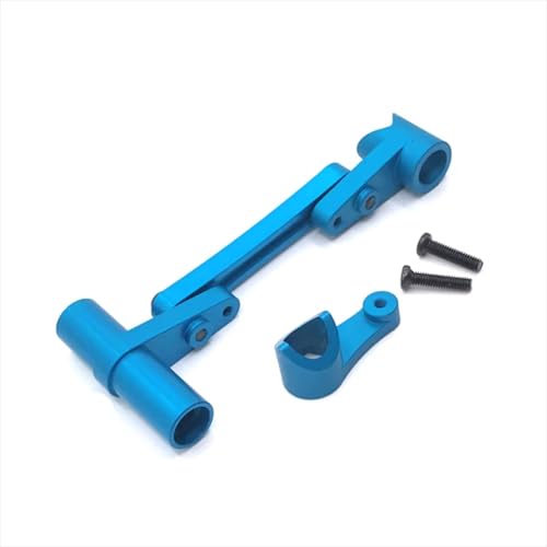 GTFRUQAS RC Autozubehör Für WLtoys 104009 12401 12402 12403 12404 12409 Metall Lenkgruppe RC Auto Kettenfahrzeugteile Und Zubehör Upgrade-Ersatzverwendung(Blue) von GTFRUQAS