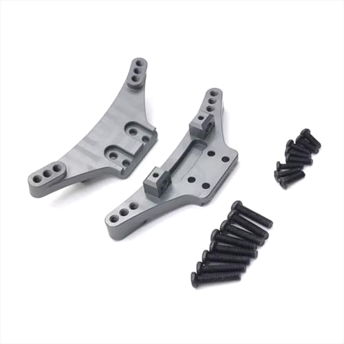 GTFRUQAS RC Autozubehör Für WLtoys 104009 12401 12402 12403 12404 12409 Metall Stoßdämpferhalterung Vorne Und Hinten RC Autoteile Zubehör Upgrade Ersatz Verwendung(Gray) von GTFRUQAS