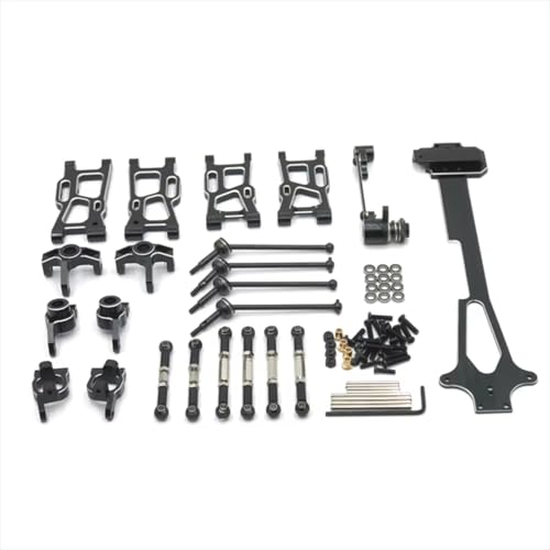 GTFRUQAS RC Autozubehör Für WLtoys 124017 124016 124018 124019 1/12 Metall Schwinge Lenkung Tasse Gruppe 10 Stück Set RC Auto Teile Ersatz Verwenden(Black) von GTFRUQAS