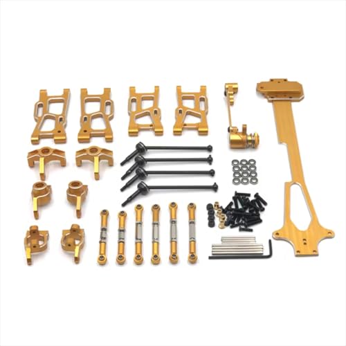 GTFRUQAS RC Autozubehör Für WLtoys 124017 124016 124018 124019 1/12 Metall Schwinge Lenkung Tasse Gruppe 10 Stück Set RC Auto Teile Ersatz Verwenden(Yellow) von GTFRUQAS