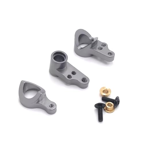 GTFRUQAS RC Autozubehör Für WLtoys 144010 144001 02 124017-16-18 124019 Metall Lenkung Tasse Fernbedienung Auto Teile Und Zubehör Upgrade Ersatz Verwenden(Gray) von GTFRUQAS
