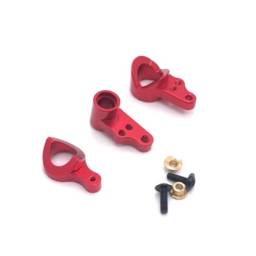 GTFRUQAS RC Autozubehör Für WLtoys 144010 144001 02 124017-16-18 124019 Metall Lenkung Tasse Fernbedienung Auto Teile Und Zubehör Upgrade Ersatz Verwenden(Red) von GTFRUQAS