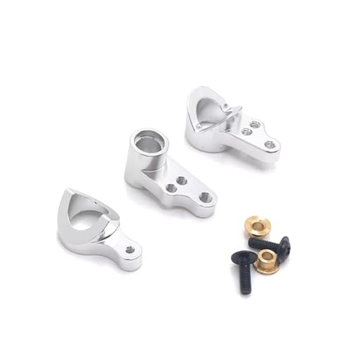 GTFRUQAS RC Autozubehör Für WLtoys 144010 144001 02 124017-16-18 124019 Metall Lenkung Tasse Fernbedienung Auto Teile Und Zubehör Upgrade Ersatz Verwenden(Silver) von GTFRUQAS
