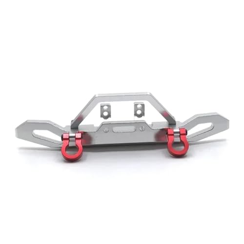 GTFRUQAS RC Autozubehör Für Wltoys 104001 1/10 Metall Frontstoßstange RC Auto LKW Geländewagen Kettenfahrzeug Teile Und Zubehör Upgrade Ersatz Und Verwendung(Silver) von GTFRUQAS