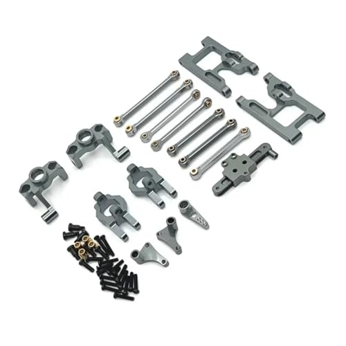 GTFRUQAS RC Autozubehör Für Wltoys 124006 12423 12427 12428 12429 1/12 Metall Lenkung Tasse Montage Link Rod Kit RC Auto Zubehör Upgrade Ersatz Verwenden(Gray) von GTFRUQAS