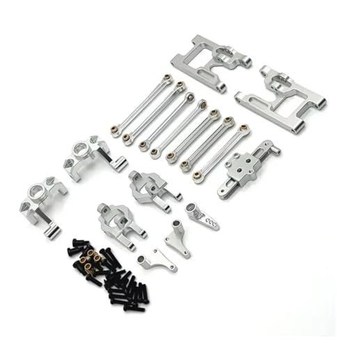 GTFRUQAS RC Autozubehör Für Wltoys 124006 12423 12427 12428 12429 1/12 Metall Lenkung Tasse Montage Link Rod Kit RC Auto Zubehör Upgrade Ersatz Verwenden(Silver) von GTFRUQAS