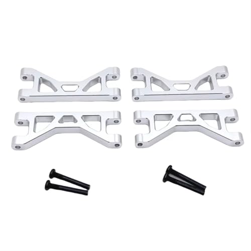 GTFRUQAS RC Autozubehör Für Yudi GR M16 1/16 Metall Großer Fuß Vorne Und Hinten Oberen Schwingarme Fernbedienung Auto Teile Und Zubehör Upgrade Ersatz Verwenden(Silver) von GTFRUQAS