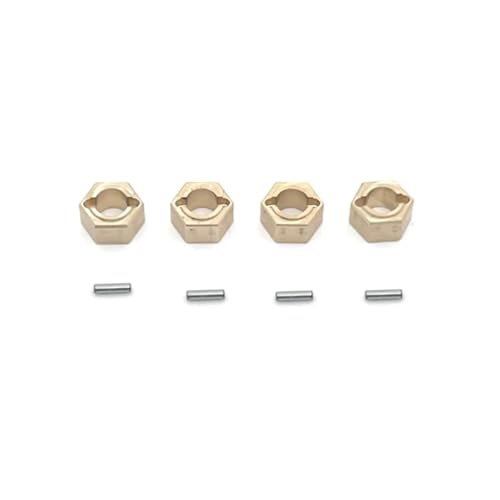 GTFRUQAS RC Ersatzteile Für 1/24 Für FCX24 1/18 Für FCX18 Für Eazyrc Für RocHobby 4 Stücke Messing 7mm Rad Hex Hub Adapter RC Auto Upgrade Teile Zubehör von GTFRUQAS