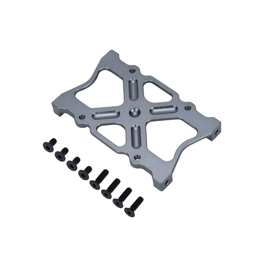 GTFRUQAS RC Ersatzteile Für Axial Für SCX10 1/10 1 Stücke RC Auto Batterie Board Montage Halterung Aluminium Rahmen RC Upgrade Zubehör Ersatzteile(Gray) von GTFRUQAS