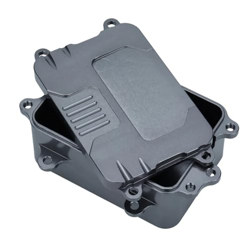 GTFRUQAS RC Ersatzteile Für Axial Für SCX10 1/10 Metallrahmen Für Chassis Kit Metall Ausrüstung Box Radio Empfänger Box Teile RC Verfolgt Auto Upgrade Zubehör(Grey) von GTFRUQAS