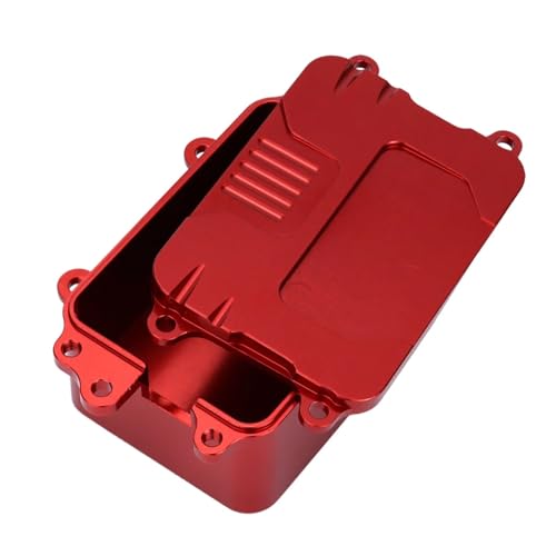 GTFRUQAS RC Ersatzteile Für Axial Für SCX10 1/10 Metallrahmen Für Chassis Kit Metall Ausrüstung Box Radio Empfänger Box Teile RC Verfolgt Auto Upgrade Zubehör(Red) von GTFRUQAS