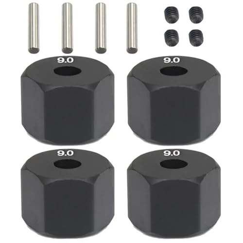RC Ersatzteile Für Axial Für SCX10 II 90046 90047 1/10 4 Stücke 12 MM Erweiterte Rad Hex Adapter Dicke 8/9/10mm RC Crawler Upgrade Teile Zubehör(9MM) von GTFRUQAS