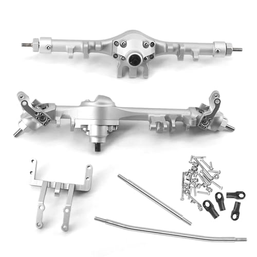 RC Ersatzteile Für Axial Für SCX10 II 90046 90047 1/10 RC Auto Vorne Hinten Tür Achse Fernbedienung Auto Upgrade Teile Modifiziertes Zubehör(Silver) von GTFRUQAS