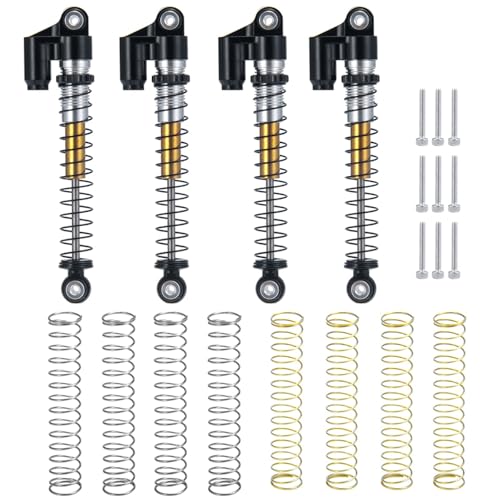 GTFRUQAS RC Ersatzteile Für Axial Für SCX24 90081 Für AXI00004 AXI00001 1/24 RC Crawler Auto Universal Teile 31/32/43/48mm Metall Gewinde Tele Stoßdämpfer Dämpfer(48mm-A11) von GTFRUQAS