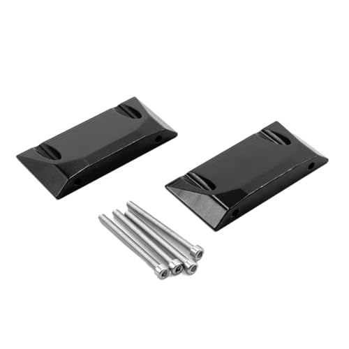 GTFRUQAS RC Ersatzteile Für Axial Für Scx10 1/10 Skala Upgrade Teile Fernbedienung Rc Crawler Auto Zubehör Aluminium Legierung Seitenplatten Metall(Black) von GTFRUQAS