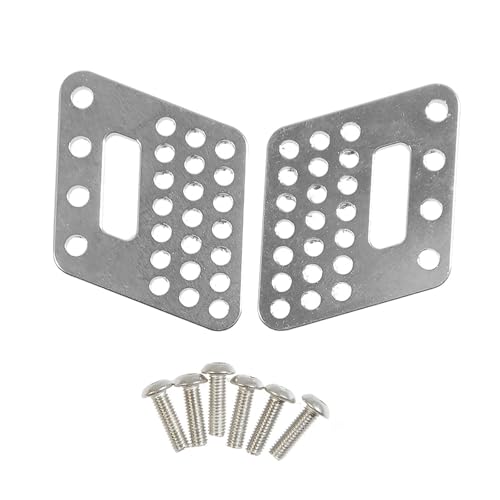 GTFRUQAS RC Ersatzteile Für Axial Für Wraith 90018 1/10 Aluminiumlegierung Vorne Hinten Stoßdämpferhalterungen Änderung Autozubehör RC Crawler Auto Upgrade Teile(Silver,Rear) von GTFRUQAS