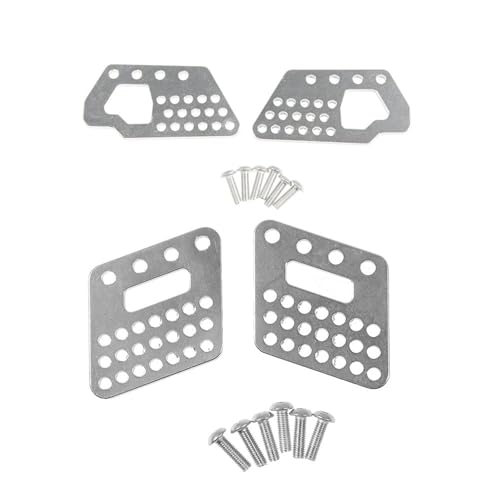 GTFRUQAS RC Ersatzteile Für Axial Für Wraith 90018 1/10 Aluminiumlegierung Vorne Hinten Stoßdämpferhalterungen Änderung Autozubehör RC Crawler Auto Upgrade Teile(Silver,Set) von GTFRUQAS