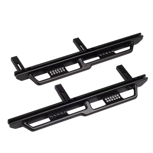 GTFRUQAS RC Ersatzteile Für Axial Für Wrangler Für JLU 4WD SCX6 1/6 RC Auto Crawler Upgrade Teile CNC Aluminium Seite Schritt Bord Für Rock Sliders Schienen Pedal(Black) von GTFRUQAS