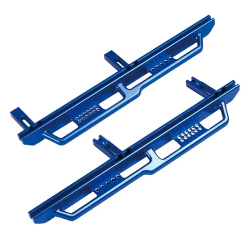 GTFRUQAS RC Ersatzteile Für Axial Für Wrangler Für JLU 4WD SCX6 1/6 RC Auto Crawler Upgrade Teile CNC Aluminium Seite Schritt Bord Für Rock Sliders Schienen Pedal(Blue) von GTFRUQAS