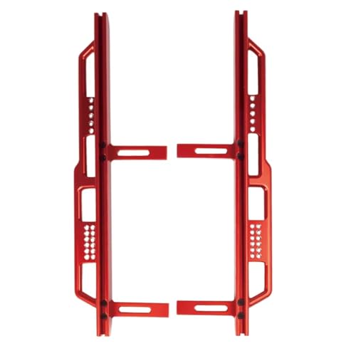 RC Ersatzteile Für Axial Für Wrangler Für JLU 4WD SCX6 1/6 RC Auto Crawler Upgrade Teile CNC Aluminium Seite Schritt Bord Für Rock Sliders Schienen Pedal(Red) von GTFRUQAS