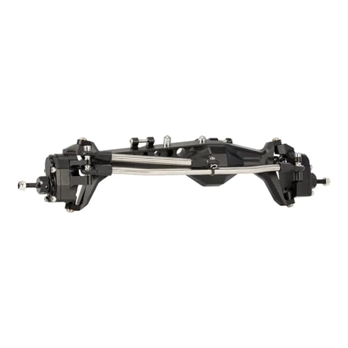 GTFRUQAS RC Ersatzteile Für Capra Für Wraith Für 1,9UTB 1/10 Offset F9 Portal Achse Mit Einstellbare Obere Link Mount Constant Velocity Driveshift RC Crawler Auto Teile(Black,Front Axle) von GTFRUQAS