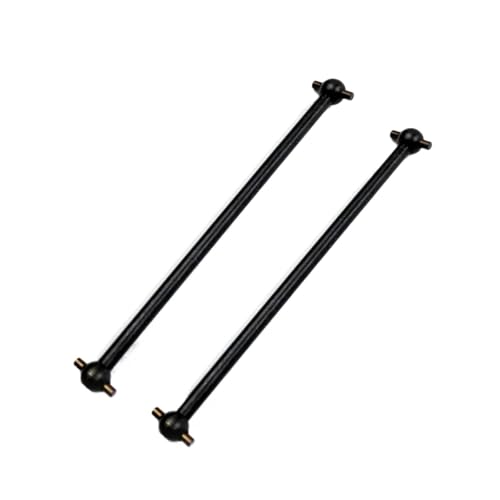 GTFRUQAS RC Ersatzteile Für HSP 1/10 2 Stück Stahl-Metall-Antriebswelle Dogbone Gesamtlänge 61 Mm 63 Mm 70 Mm 77 Mm 84 Mm 87 Mm 89,5 Mm 100 Mm RC-Auto-Upgrade-Teile(Black,87MM) von GTFRUQAS