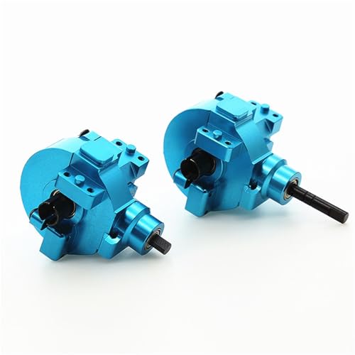 GTFRUQAS RC Ersatzteile Für HSP 94123 94107 94111 94118 02030 03015 02024 02051 102075 Für Himoto 1/10 Metall Vorne Hinten Getriebe Komplette Stick Diff Getriebe Upgrade RC Auto Teile(Blue) von GTFRUQAS