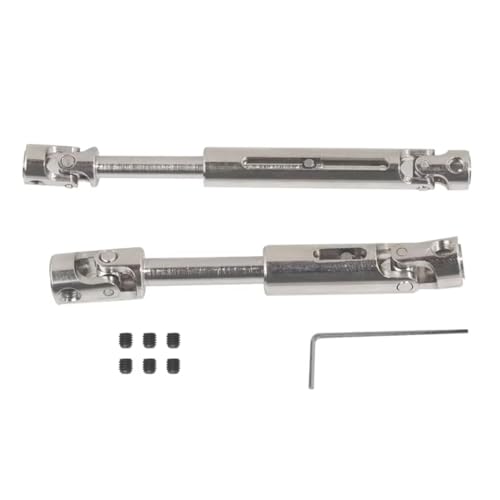 GTFRUQAS RC Ersatzteile Für JJRC C8815 Willys 1/10 RC Auto Upgrade Teile Zubehör 2 Stück Metall Antriebswelle CVD Antriebswelle Fernbedienung Auto Upgrade Teile von GTFRUQAS