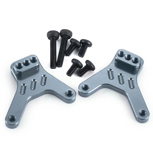 GTFRUQAS RC Ersatzteile Für Kyosho Für Jimny 1/18 Für Mini-Z 4x4 Für Wrangler Für Hilux 1/24 RC Crawler Auto Hinten Stoßdämpfer Türme Montieren Upgrade Teile Zubehör(Titanium) von GTFRUQAS